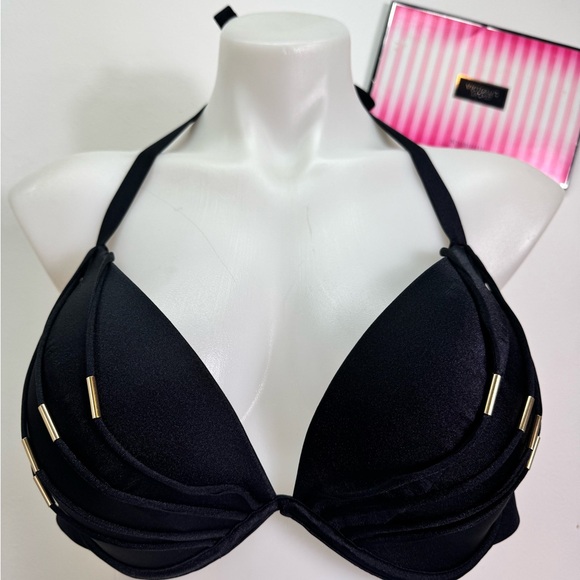Victoria's Secret Black and Maroon Bikini Set Sz 36DD /M NWT - Picture 2 of 9